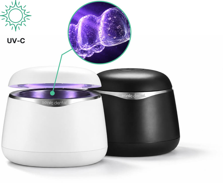Pearl White and Onyx Black Sonic Pro cleaners
